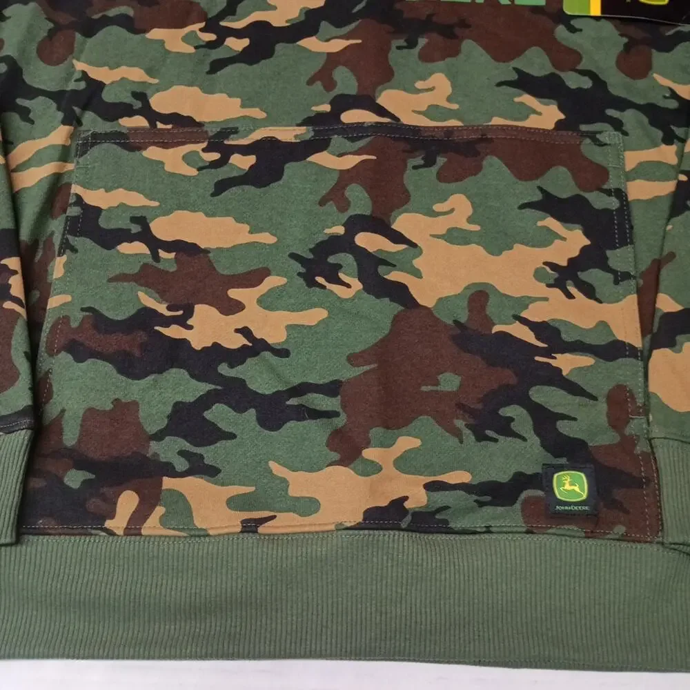 John Deere Core Graphic‎ Logo Hoodie Camouflage Men's Size S Small